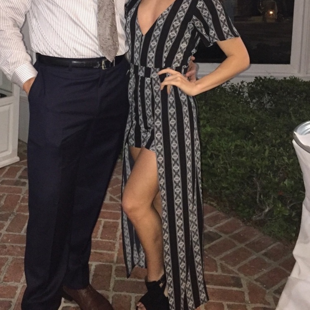 Black and white dress with shorts